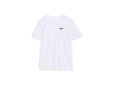 Nike Dri-fittm Legend T-shirts Swoosh Lbr (little Kid/big Kid) Kid's Clothing White : Xs (6x Little Kid),