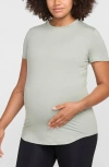 Nike Women's (m) One Dri-fit Slim-fit Short-sleeve Top (maternity) In Jade Horizon