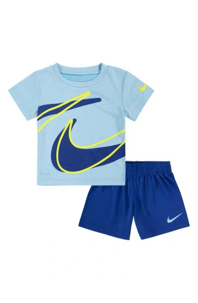 Nike Babies'  Dropset Dri-fit T-shirt & Shorts Set In Reflex