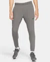 Nike Dry Cz6379 Pants Men's Gray Heather Fleece Dri-fit Taper Fitness Mcww131 In Grey