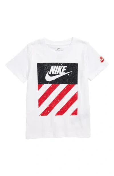 Nike Kids'  Dry Hazard Reflective Graphic T-shirt In White
