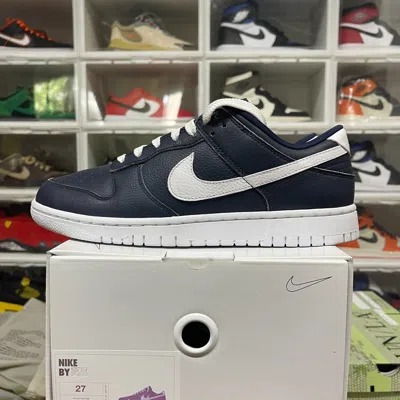 Pre-owned Nike Ds  Dunk Low By You 365 Sb Id Sz 9 Navy White Jordan 1 Lobster