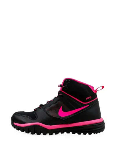 Nike Kids' Dual Fusion Hills Mid Sneakers In Black