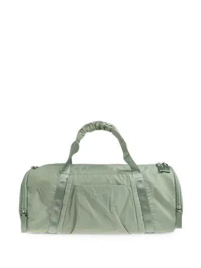 Nike Duffel Logo-embroidered Ruched-handle Holdall In Green