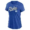 Nike Duke Athletic Prep Arch Local Script  Women's College T-shirt In Blue