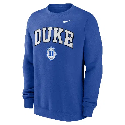 Nike Duke Blue Devils Arched Seal  Men's College Pullover Crew