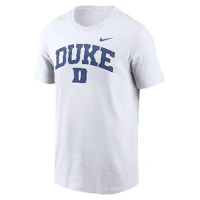 Nike Men's White Duke Blue Devils Blitz 2-hit T-shirt