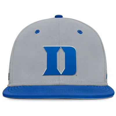 Nike Duke Blue Devils Dugout True Menâs  Men's Dri-fit College Fitted Hat In Gray