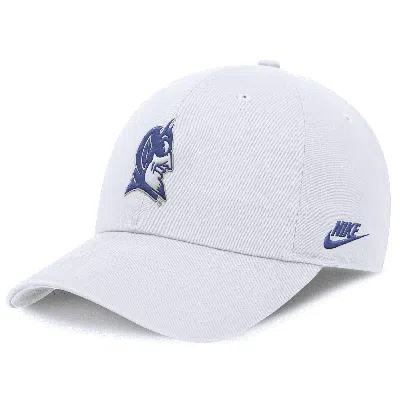 Nike Duke Blue Devils Legacy Club  Unisex Dri-fit College Adjustable Hat In White