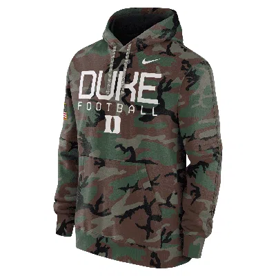 Nike Camo Duke Blue Devils 2024 Military Appreciation Club Fleece Pullover Hoodie