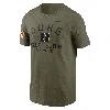 Nike Olive Duke Blue Devils 2024 Military Appreciation Performance T-shirt In Brown