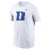 Nike Men's White Duke Blue Devils Primetime Legend Logo T-shirt In White