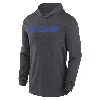 Nike Anthracite Duke Blue Devils 2024 Sideline Hoodie Performance Long Sleeve T-shirt In Black