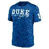 Nike Royal Duke Blue Devils Velocity Baseball Wordmark Stack Performance T-shirt In Burgundy