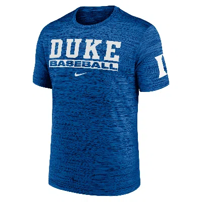NIKE DUKE BLUE DEVILS VELOCITY BASEBALL WORDMARK STACK  MEN'S DRI-FIT COLLEGE T-SHIRT,1015802389