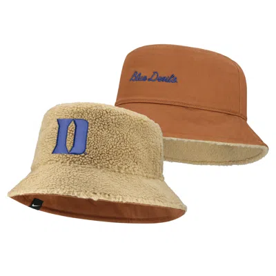 Nike Duke Campus Prep Script Reversible  Unisex College Bucket Hat In Brown