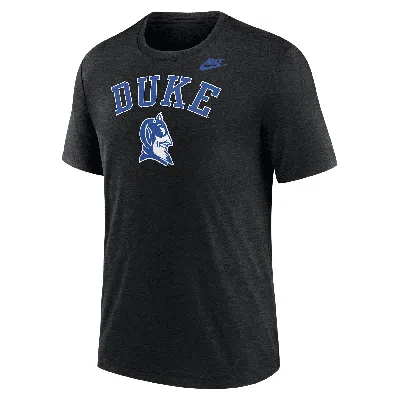 Nike Heather Black Duke Blue Devils Legacy Arch Tri-blend T-shirt