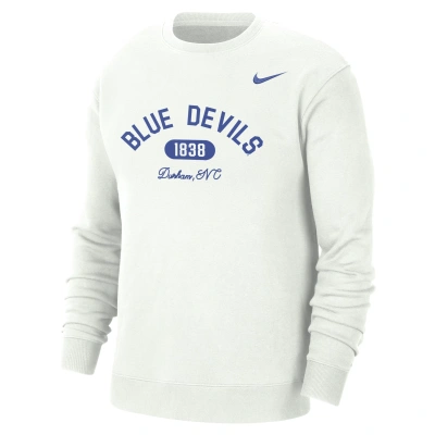 Nike Duke  Men's College Crew-neck Top In White
