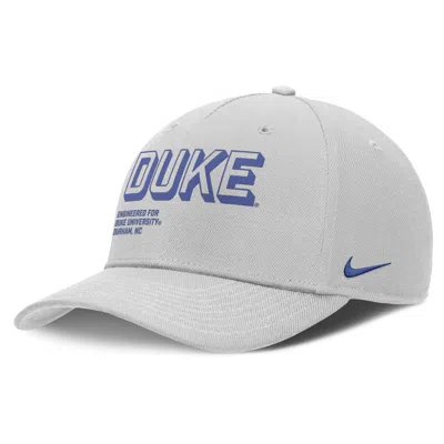Nike Duke On-field Primetime Rise  Men's College Adjustable Hat In Gray