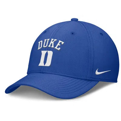 Nike Duke On-field Rise Swoosh  Men's Dri-fit College Hat In Blue