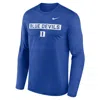 Nike Duke Primetime Legend 2-hit  Men's Dri-fit College Long-sleeve T-shirt In Blue