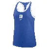 Nike Royal Duke Blue Devils Primetime Tri-blend Racerback Tank Top In Blue