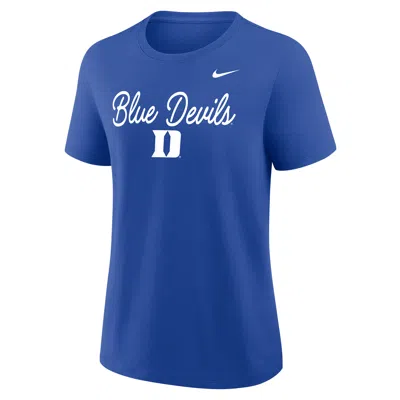 Nike Duke Script Mantra Logo  Women's College T-shirt In Multi