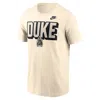 Nike Natural Duke Blue Devils Bold Fashion T-shirt In Neutral