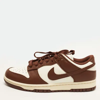 Pre-owned Nike Dunk Cacao Wow Size 39 Brown/white Leather Low Top Sneakers