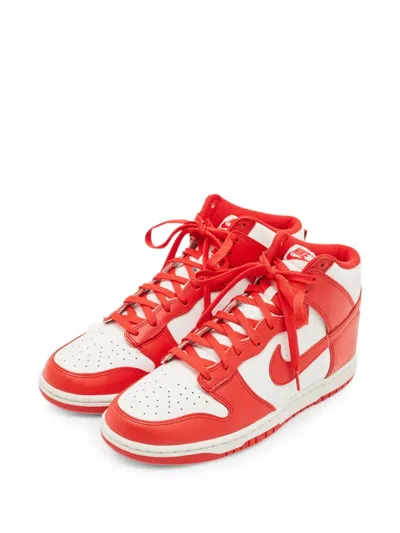 Pre-owned Nike Dunk Championship Hi-top Sneakers In Red