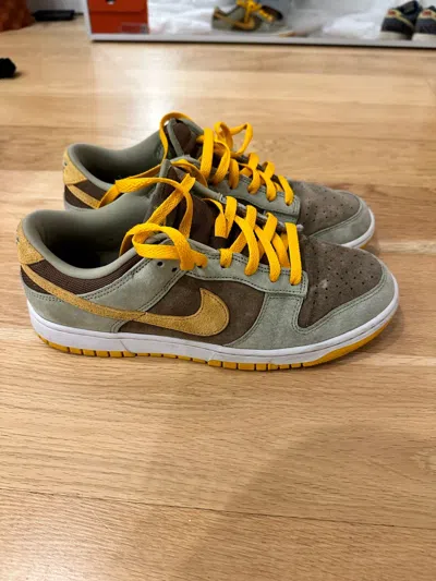 Pre-owned Nike Dunk Dusty Olive Shoes In Brown