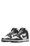 Nike Mens White Black Dunk High Retro Logo-embroidered Leather High-top Trainers