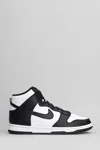 Nike Mens White Black Dunk High Retro Logo-embroidered Leather High-top Trainers In Multi