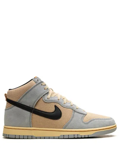 Nike Dunk Hi Retro Se "hemp Hoops" Sneakers In Grain/black-light Pu