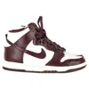 Nike Dunk High Burgundy Crush Sneakers In Burgundy Leather In Red