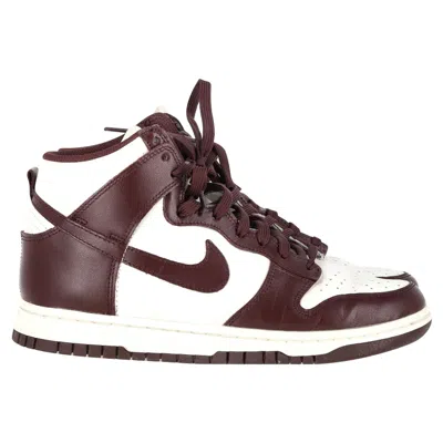 Nike Dunk High Burgundy Crush Sneakers In Burgundy Leather In Red