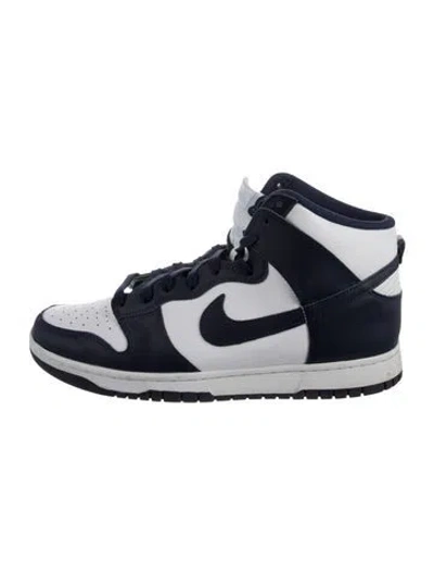 Pre-owned Nike Dunk High Championship Navy Athletic Sneakers In Blue/white