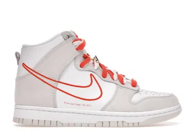 Pre-owned Nike Dunk High First Use Orange (women's) Sneakers In White/sail/university Orange