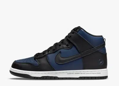 Pre-owned Nike Dunk High "fragment Design/tokyo" Black/midnightnavy Dj0383-400 Size 12 In Blue