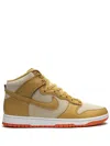 Nike Dunk High "gold Canvas" Sneakers In Gold