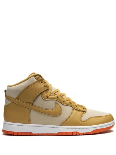 Nike Dunk High "gold Canvas" Sneakers
