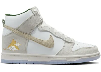 Pre-owned Nike Dunk High Gold Mountain Sneakers In Summit White/desert Ore/light Bone