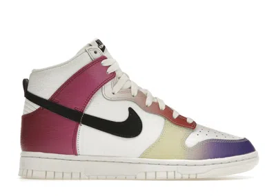 Pre-owned Nike Dunk High Gradient (women's) Sneakers In Summit White/black/team Red