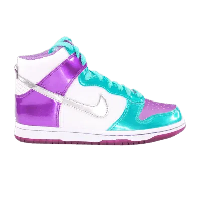 Pre-owned Nike Dunk High Gs 'white Purple Cool Mint'