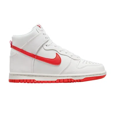 Pre-owned Nike Dunk High Gs 'white Track Red' | Kid's Size 6