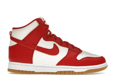 Pre-owned Nike Dunk High Gum (women's) Sneakers In Sail/gym Red/gum Light Brown
