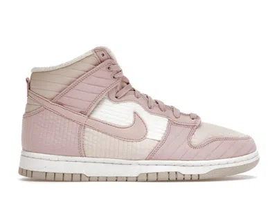 Pre-owned Nike Dunk High Lx Next Nature Pink Oxford (women's) Sneakers In Rusty Pink/linen/white