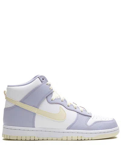 Nike Dunk High "oxygen Purple" Sneakers In White
