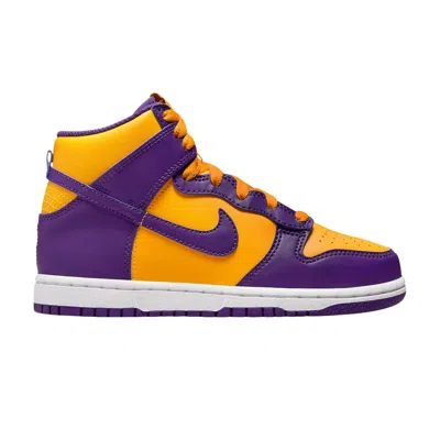 Pre-owned Nike Dunk High Ps 'lakers' | Purple | Kid's Size 11.5