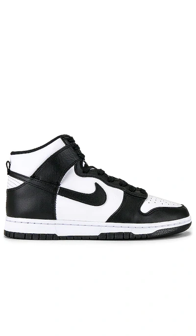 Nike Dunk High Retro In White & Black